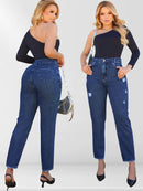 Calça Mom Cintura Alta Modela Corpo 100% Algodão