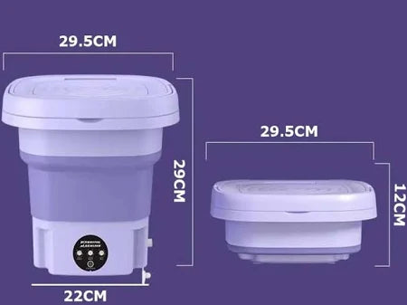Mini Máquina De Lavar Silenciosa Dobrável Portátil 9 Litros