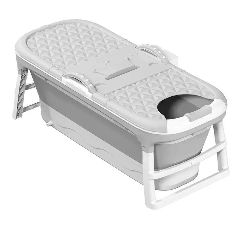 Banheira Ofurô Dobrável Portátil Adulto 117 Cm Com Suporte